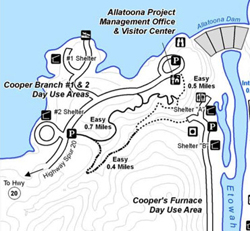 trail map for the area around copper branch #2